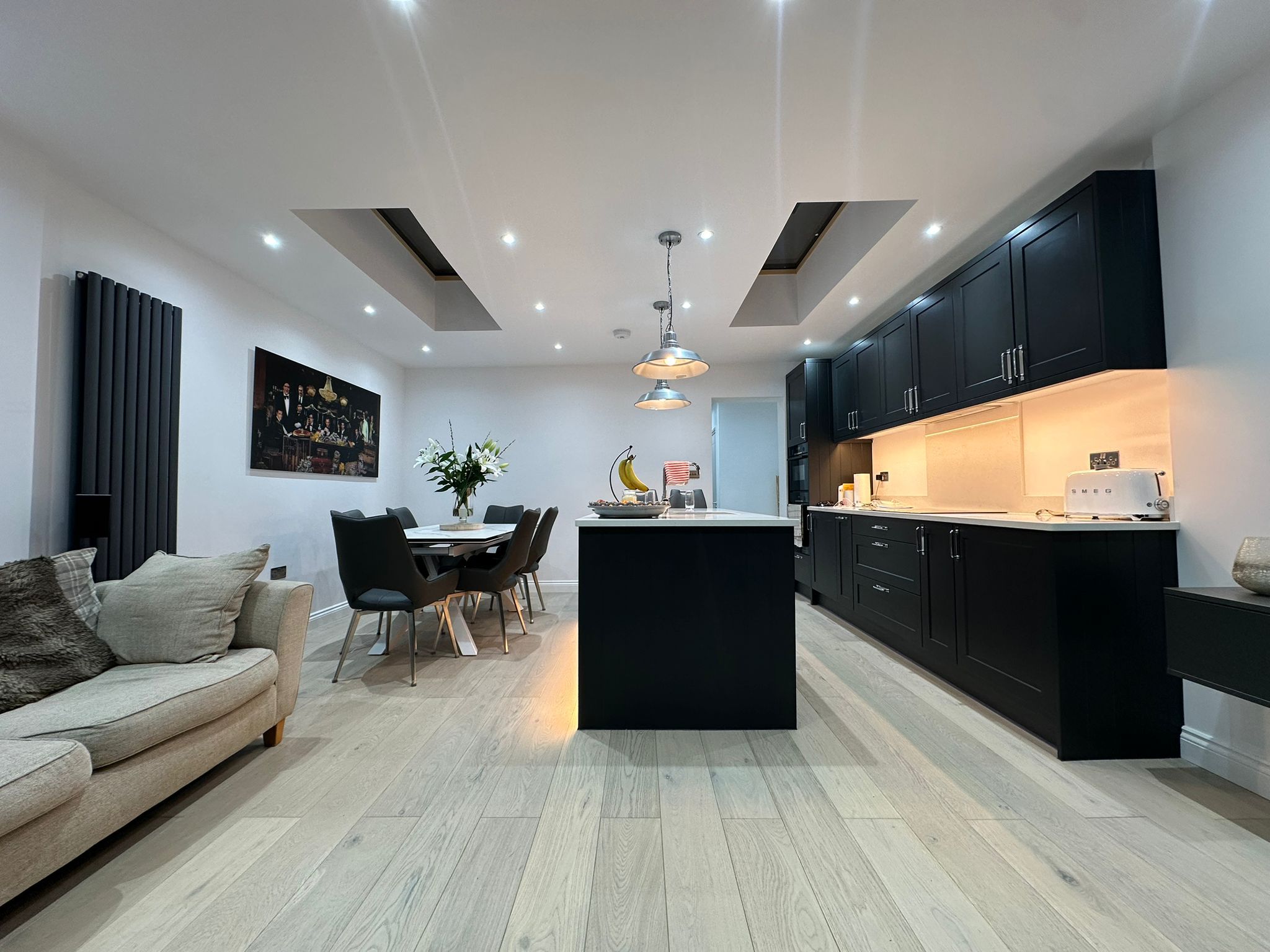 Open-plan kitchen-diner extension completed by JFA Construction Group, London